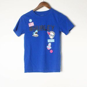 Blue Hurley Youth Medium In Tide We Trust Shark T-Shirt 10-12
